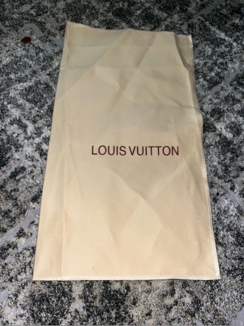 Louis Vuitton Beige and Brown Logo Dust Pouch